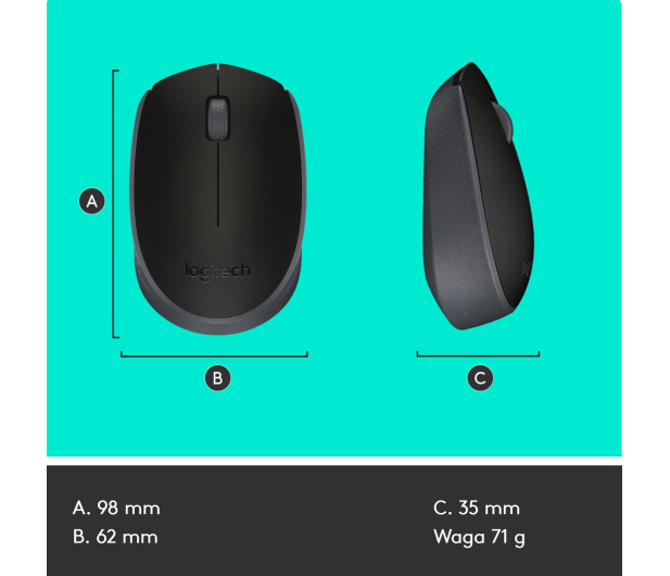 LOGITECH Mysz Logitech M171 wireless czarna - 285732 - zdjęcie 13